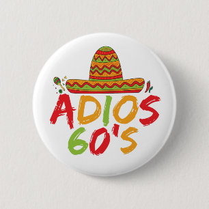 Badge Rond 5 Cm 60e anniversaire de la fête mexicaine Cinco de May