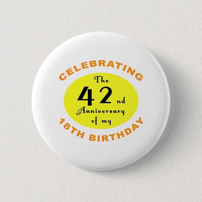 Badge Rond 5 Cm 60e anniversaire Gag cadeau (Devant)