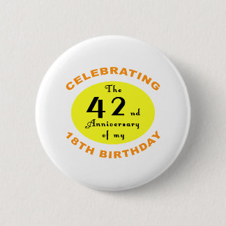 Badge Rond 5 Cm 60e anniversaire Gag cadeau