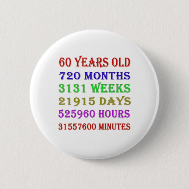 Badge Rond 5 Cm 60e anniversaire Jalons (Devant)