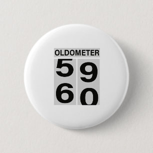 Badge Rond 5 Cm 60e anniversaire OLDOMETER