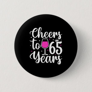 Badge Rond 5 Cm 65 Ans 65e Fête d'anniversaire Hommes Femmes
