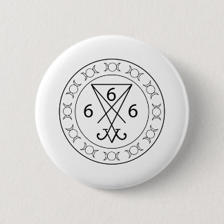 Badge Rond 5 Cm 666 Lucifers sigil Black