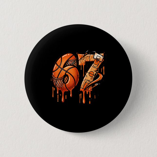 Badge Rond 5 Cm 67 Basketball Ice Cream Drip Six Seven  (Devant)