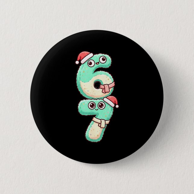 Badge Rond 5 Cm 67 Christmas Kawaii Pastel Design  (Devant)