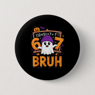 Badge Rond 5 Cm 67 Costume d'Halloween de professeur de mathématiq