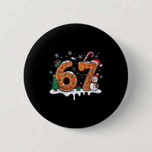 Badge Rond 5 Cm 67 Drôle Biscuit de Noël au Gingembre Hommes Femme