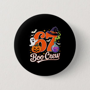 Badge Rond 5 Cm 67 équipage boo drôle halloween fantôme sorcière c