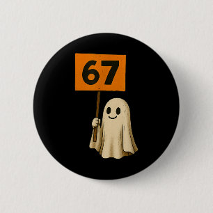 Badge Rond 5 Cm 67 Fantôme de Halloween Mignon Design Minimaliste 