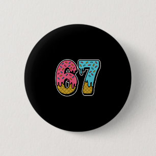 Badge Rond 5 Cm 67 Glace Dégoulinante Mème Drôle Six Sept Gen Alph