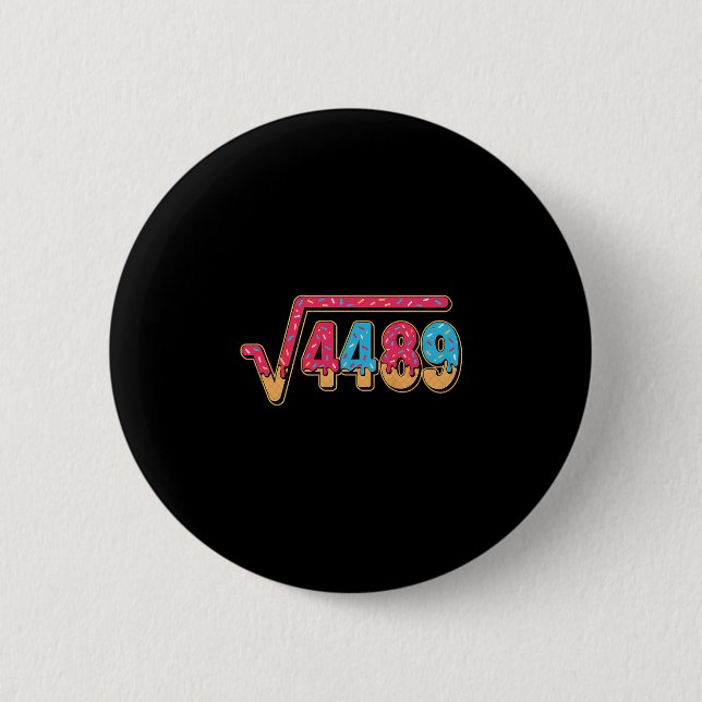 Badge Rond 5 Cm 67 Glace Dégoulinante Mème Prof De Maths École Car (Devant)