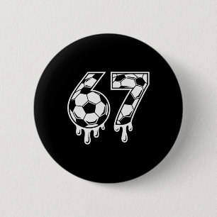 Badge Rond 5 Cm 67 Glace qui dégouline Foot Gen Alpha Six Seven Mè