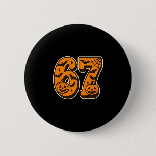 Badge Rond 5 Cm 67 Halloween Six Seven Brainrot Mème Garçons Enfan