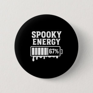 Badge Rond 5 Cm 67 Halloween Soky Énergie Brainrot Mème Six Sept B