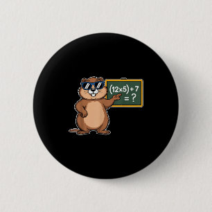 Badge Rond 5 Cm 67 Jour de la marmotte 6-7 Mème Prof de maths Six