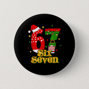 Badge Rond 5 Cm 67 Mas Meme Canne de Bonbon Six Sept Enfants Homme