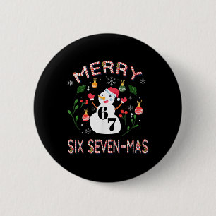 Badge Rond 5 Cm 67 Mas Meme Canne de Bonbon Six Sept Enfants Homme