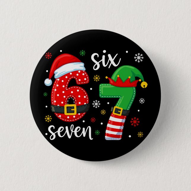 Badge Rond 5 Cm 67 Meme Christmas (Devant)