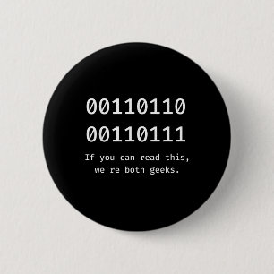 Badge Rond 5 Cm 67 Mème Code Binaire Programmeur Drôle Six Sept Pr