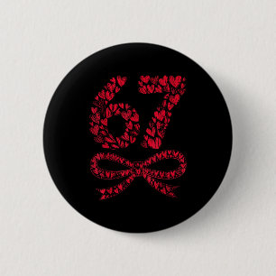 Badge Rond 5 Cm 67 Meme de cœur de la Saint-Valentin – Tendance Si