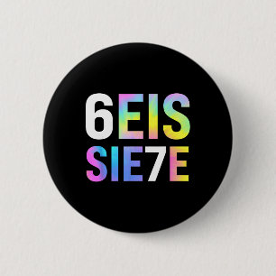 Badge Rond 5 Cm 67 Meme espagnol Seis Siete Six Seven Drôle d'espa