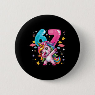 Badge Rond 5 Cm 67 Meme Licorne Pour Filles Six Sept Meme Brainrot