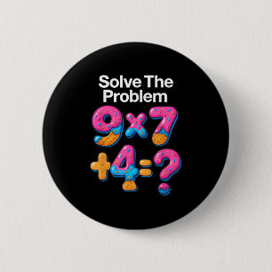 Badge Rond 5 Cm 67 Meme Prof de Maths Crème Glacée Dégoulinante 6