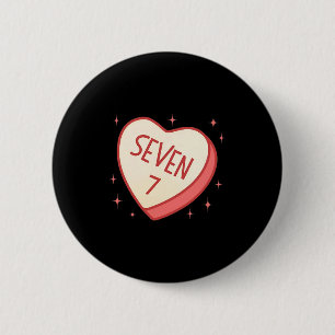Badge Rond 5 Cm 67 Meme Saint-Valentin Cœur de Bonbon Six Sept Mat