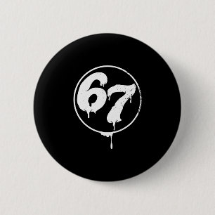 Badge Rond 5 Cm 67 Meme Six Seven Urne Style Graffiti 