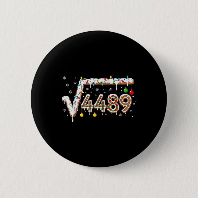 Badge Rond 5 Cm 67 Meme Square Root 4489 Slang Math Teacher Funny  (Devant)