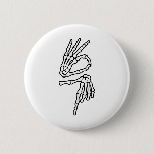 Badge Rond 5 Cm 67 Meme Squelette Main 6 7 Halloween Six Sept _1 