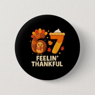 Badge Rond 5 Cm 67 Meme Thanksgiving Day de la dinde drôle de vaca