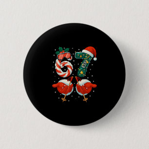 Badge Rond 5 Cm 67 Noël 6 7 Mème Ski Noël Pyjama d'hiver
