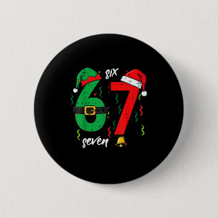 Badge Rond 5 Cm 67 Noël Drôle 6 7 Mème Six Sept Xmas Garçons Ki