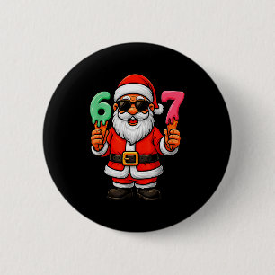 Badge Rond 5 Cm 67 Noël Drôle Six Sept Crème Glacée Meme 67 Noël