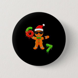 Badge Rond 5 Cm 67 Noël Oh Snap Bonhomme en pain d'épices 6 7 Meme