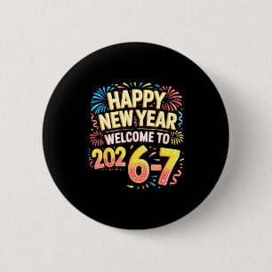Badge Rond 5 Cm 67 Nouvel An - Bonne Année 2026-7 Drôle 67