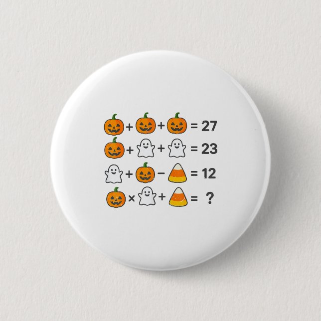 Badge Rond 5 Cm 67 Order Operations Math Teacher Halloween Costume (Devant)