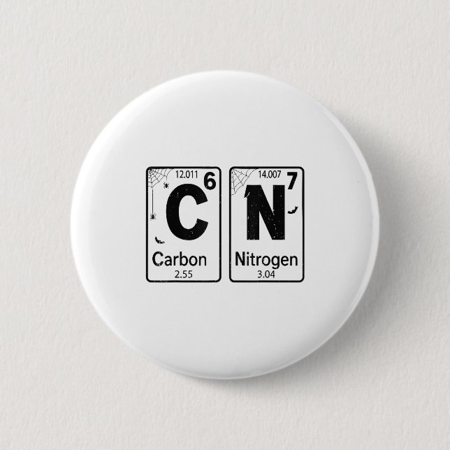 Badge Rond 5 Cm 67 Periodic Table Halloween Costume Mad Scientist  (Devant)