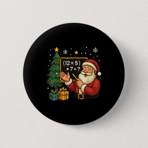 Badge Rond 5 Cm 67 Prof Santa Noël Six Sept Mème Brainrot