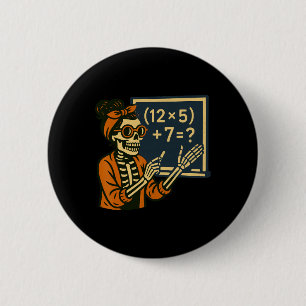 Badge Rond 5 Cm 67 Professeur Halloween Squelette Six Sept Mème Ce