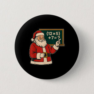 Badge Rond 5 Cm 67 Professeur Noël Santa Six Sept Mème Brainrot