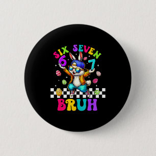 Badge Rond 5 Cm 67 six sept drôle lunettes de soleil lapin heureux