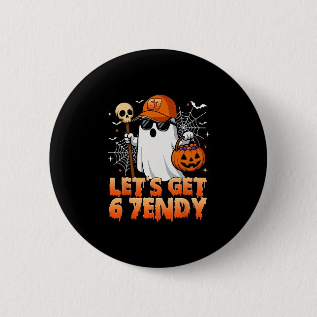 Badge Rond 5 Cm 67 Six Seven 6 7endy Let's Get Sendy Meme Hallowee (Devant)
