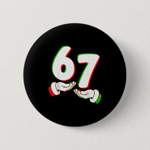 Badge Rond 5 Cm 67 Six Seven Burh Drôle de Noël 6 7 Mème Hommes Fe
