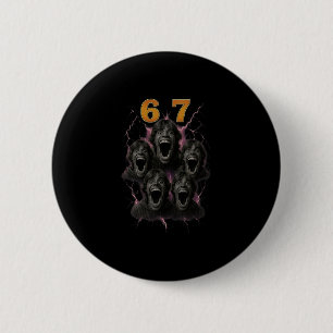 Badge Rond 5 Cm 67 Six Seven Contrefaçon 6 7 Conception de Meme Dr