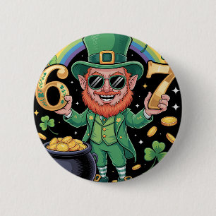 Badge Rond 5 Cm 67 Six Seven Drôle 6 7 Mème Saint-Patrick Leprec