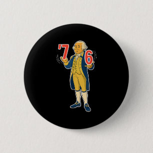 Badge Rond 5 Cm 67 Six Seven Drôle George Washington Mème
