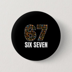 Badge Rond 5 Cm 67 Six Seven Italien Brainrot Gen Alpha Argot Mème