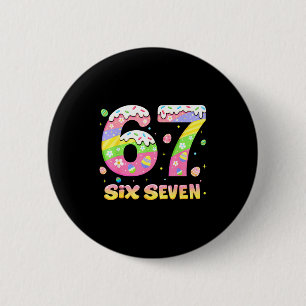 Badge Rond 5 Cm 67 Six Seven Lapin Pour Filles Garçons Tasse